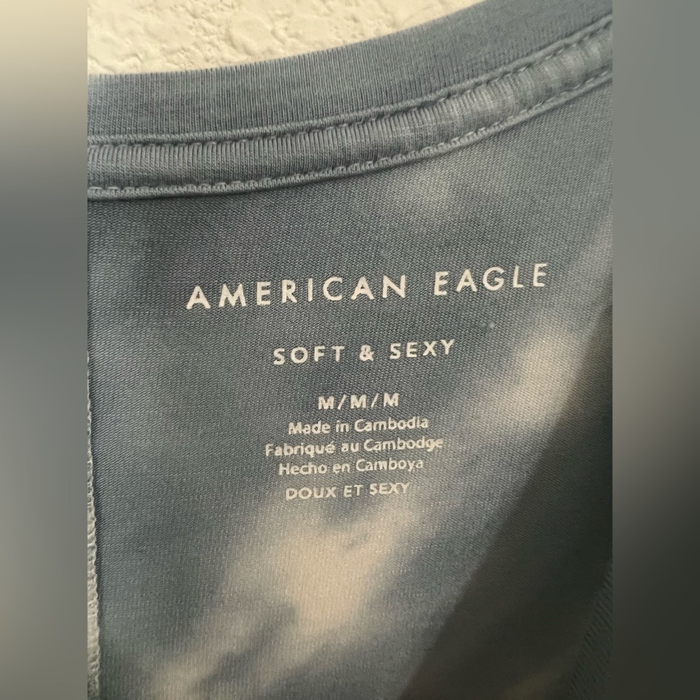 American Eagle Oversized Soft & Sexy Tie-Dye Crew Neck Tee Size Medium - Picture 7 of 7